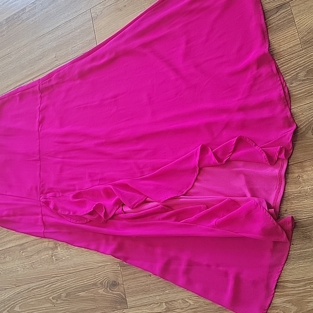 Lulu's Fuchsia Ruffle-Hem Maxi Dress - Picture 4 of 6
